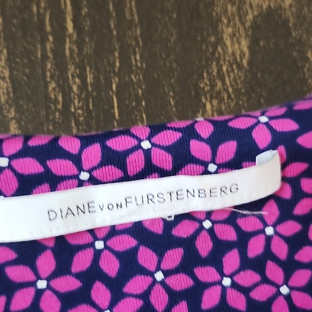 Diane Von Furstenberg Mini Tie Front Dress Slimming Jersery Zoe - Picture 8 of 10